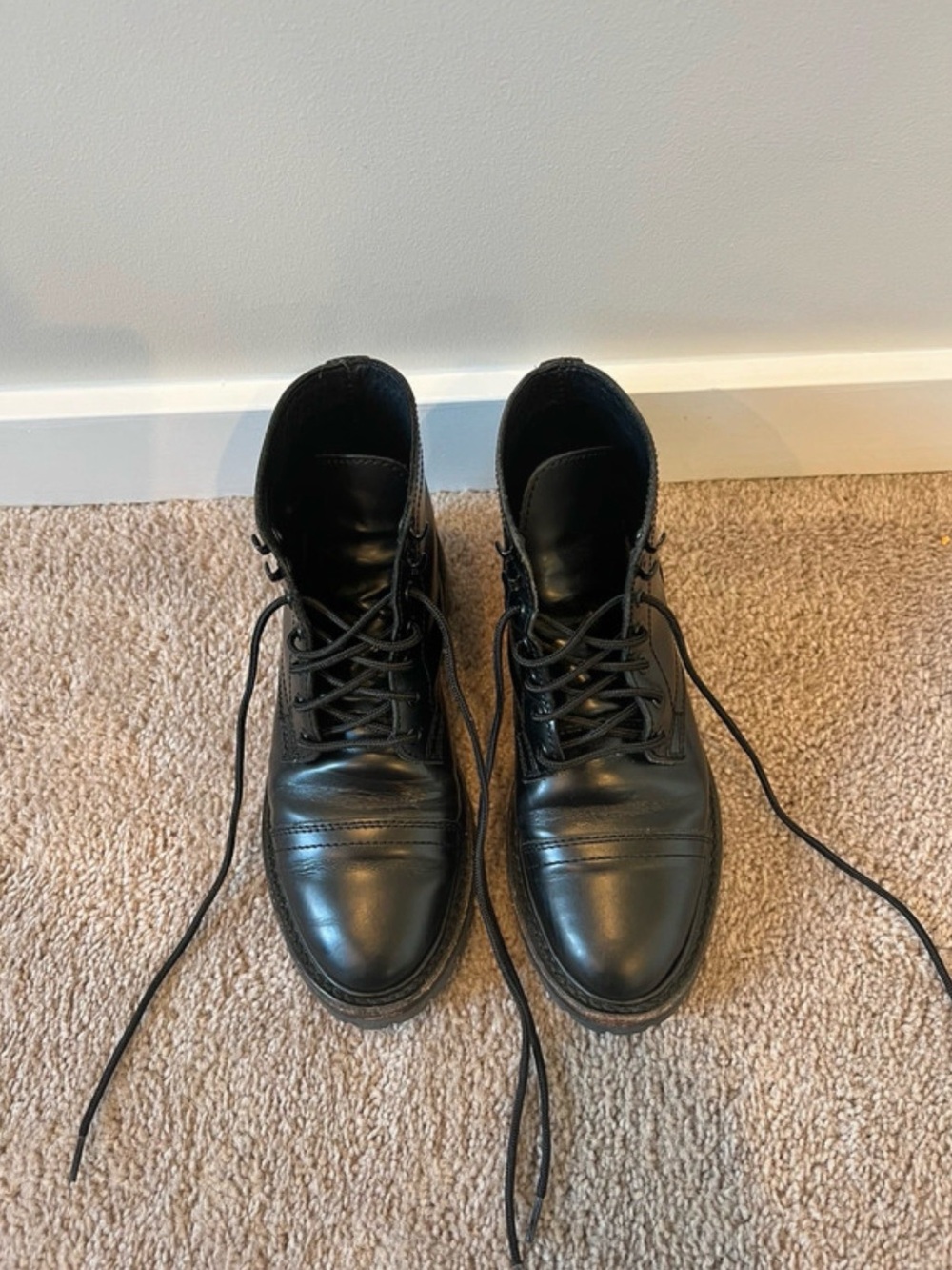 Thursday Boot Company Women's Black Leather Lace-Up Ankle Boots